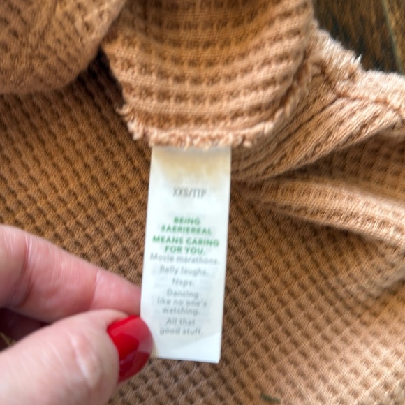 NWT!  Aerie Lumberjane waffle polo sweatshirt, size XXS - Picture 8 of 10